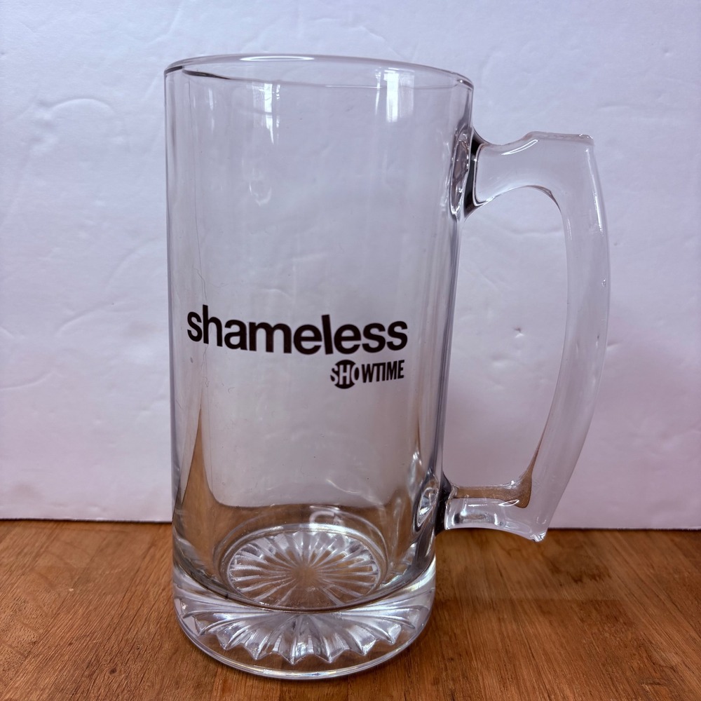 Shameless Showtime TV‎ Show Clear Glass Beer Mug Stein Barware Collectible